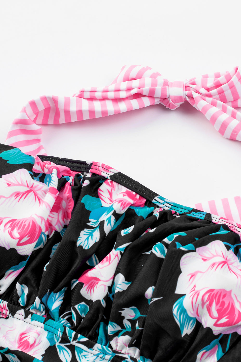 Mixed Print Tie-Back Two-Piece Swimsuit | Shop Emege