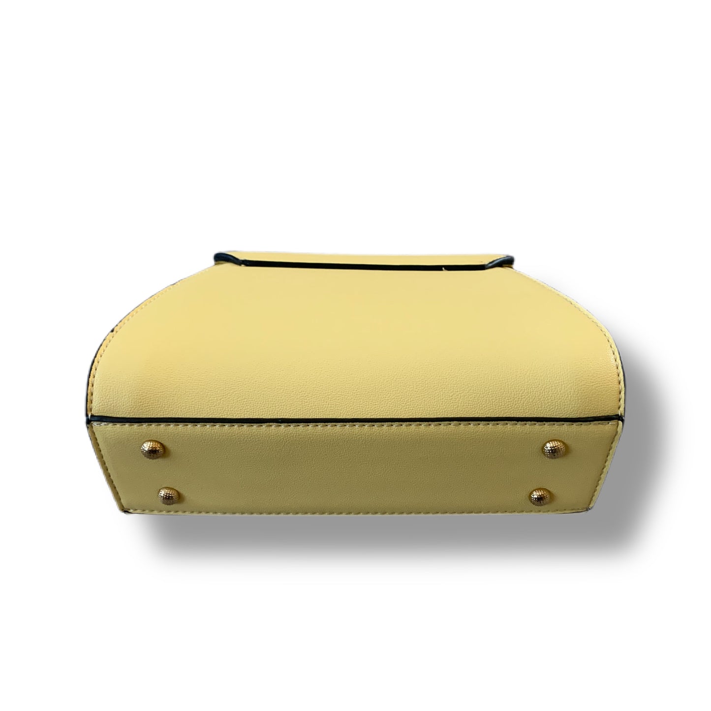Yellow Crossbody bag with golden clutch